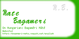 mate bagameri business card